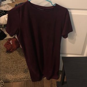 velvet T-shirt dress